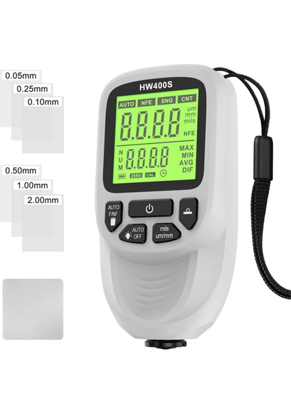 Dijital Araba Boya Kalınlığı Göstergesi HW400S Kaplama Kalınlık Metre Otomotiv Kaplama Ölçüm Cihazı Beyaz (Yurt Dışından) modelleri