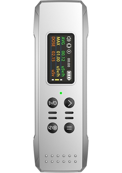 Nükleer Radyasyon Dedektörü Yüksek Hassasiyetli Elektromanyetik Nükleer Radyasyon Dedektörü Geiger Sayacı Gümüş-Beyaz (Yurt Dışından)