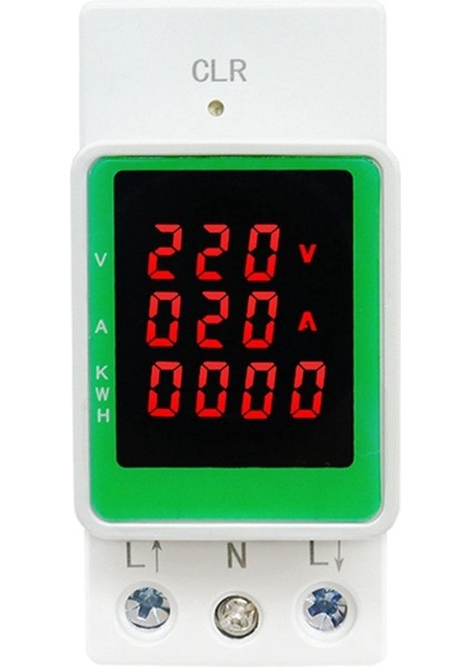 3ın1 100A AC160-275V Voltaj Akım Kwh Elektrik Enerji Monitörü Ölçer Volt Amp Voltmetre Ammetre Wattmetre Dın Ray (Yurt Dışından)