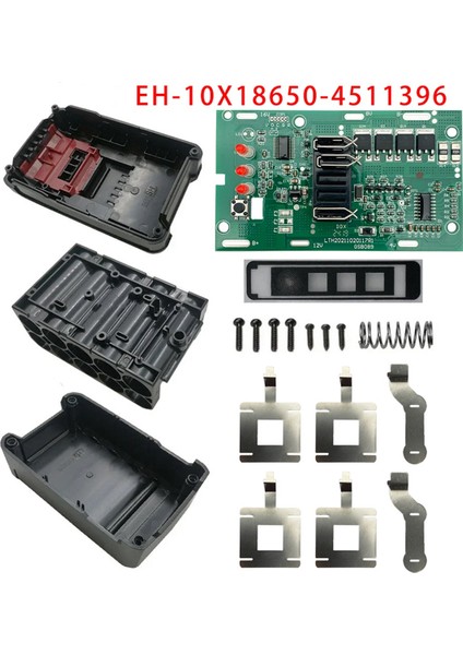 4511396 Lı-Ion Pil Plastik Kılıf Şarj Koruma Koruma Koruma Korosu Pcb Kutu Kabuğu Güç X-Change 18V 20V Lityum (Yurt Dışından) modelleri