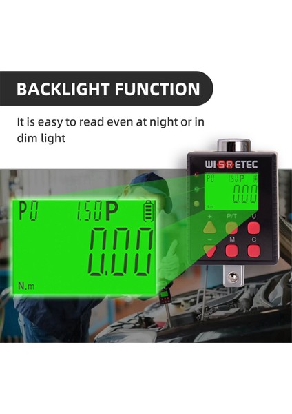 Wisretec Yüksek Hassasiyetli Dijital Tork Metre Tork Metre Adaptörü Bağlantı Çubuğu kg Kuvvet Ölçüm Tork Ölçer H (Yurt Dışından) fiyatları
