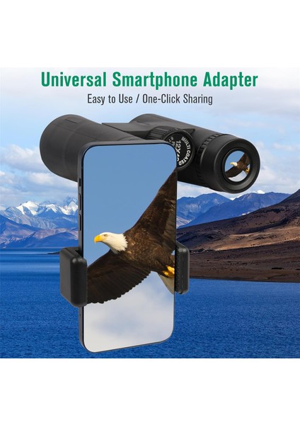 12X42 Telefon Adaptörü Su Geçirmez Düşük Hafif Görme Dücumları Kuş Gözlemi, Avlanma, Seyahat (Yurt Dışından) indirimleri