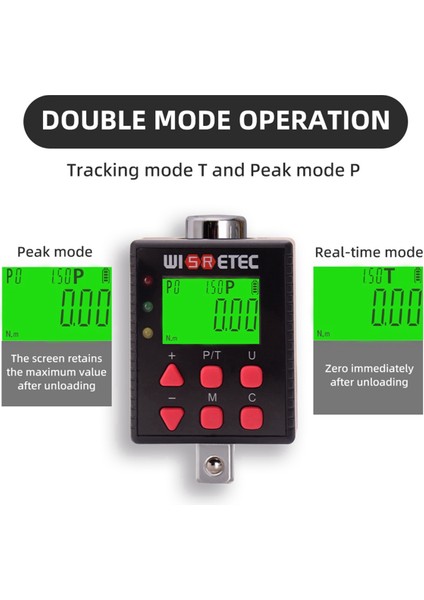 Wisretec Yüksek Hassasiyetli Dijital Tork Metre Tork Metre Adaptörü Bağlantı Çubuğu kg Kuvvet Ölçüm Tork Ölçer H (Yurt Dışından) indirimleri