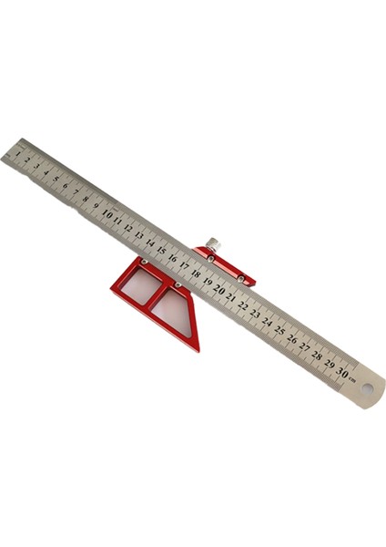 45/90 Derece Dik Açılı Çizgi Gösterge Carpenter Center Bulucu Marangozluk Alüminyum Merkezi Scribing Cetvel (Yurt Dışından)