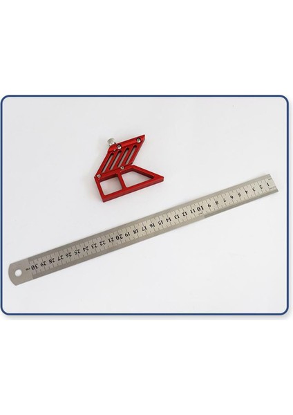 45/90 Derece Dik Açılı Çizgi Gösterge Carpenter Center Bulucu Marangozluk Alüminyum Merkezi Scribing Cetvel (Yurt Dışından) modelleri
