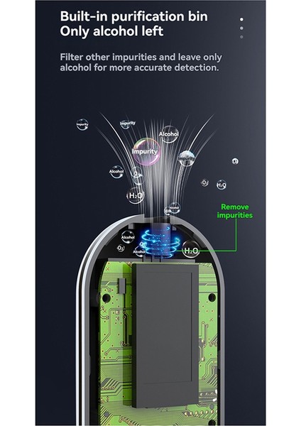 Kompakt Son Derece Hassas Hassas Alkol Dedektörü Şarj Edilebilir Uzun Ömürlü Breathalyzer G1 Çok Dilli Test Cihazı (Yurt Dışından)