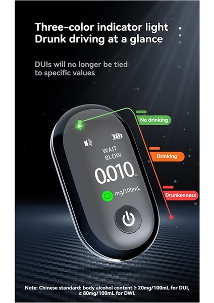 Kompakt Son Derece Hassas Hassas Alkol Dedektörü Şarj Edilebilir Uzun Ömürlü Breathalyzer G1 Çok Dilli Test Cihazı (Yurt Dışından) indirimleri