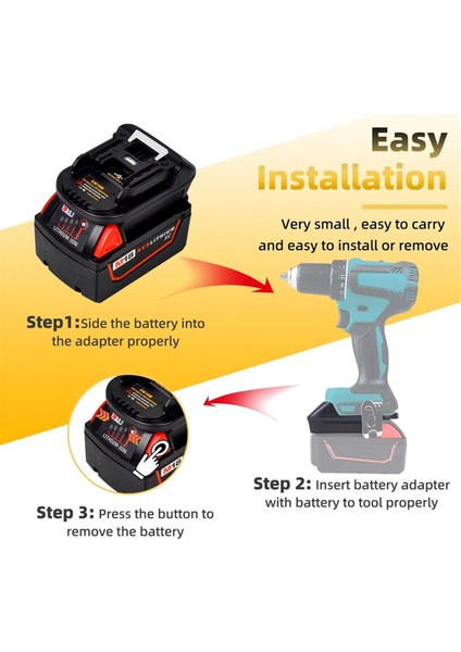 Milwaukee Için DM18M Pil Adaptör Dönüştürücü, BL1830 BL1850, 20V Ila 18V ile Uyumlu Makita 18V Pillere Dewalt (Yurt Dışından) indirimleri