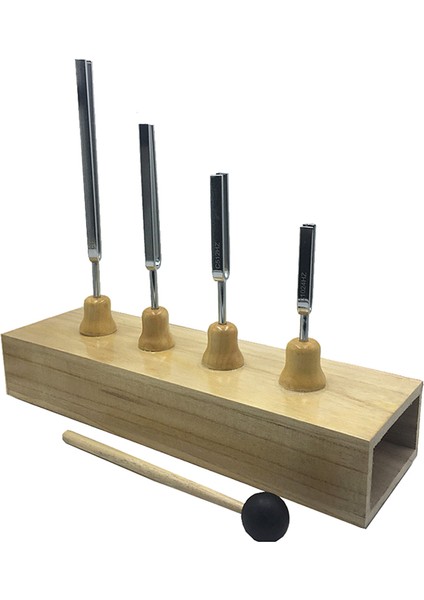 4pcs Doğru Frekans 128Hz 256Hz 512Hz 1024Hz Müzik Ayarlama Çatal Set Müzik Düz Çatal Ölçüm Ölçümü Hammer ile (Yurt Dışından)