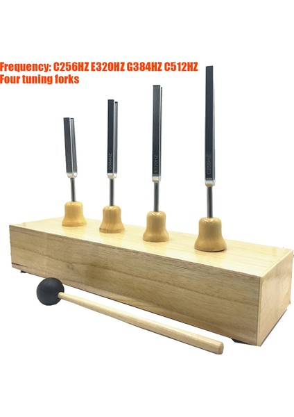 4pcs Doğru Frekans 128Hz 256Hz 512Hz 1024Hz Müzik Ayarlama Çatal Set Müzik Düz Çatal Ölçüm Ölçümü Hammer ile (Yurt Dışından) indirimleri