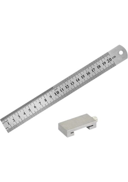 Metal Carpenter Carpentry Square Woodworking Araçları Marangozluk Çelik Cetvel Konumlandırma Sınırı Blok 200MM Ölçüyor (Yurt Dışından)
