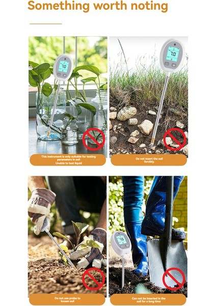 5 Arada 1 Toprak Ölçer Nemli/nut/ph/ışık/sıcaklık Metre Ev Bitkileri Için Dijital Monitör Bahçe Çim Çiftliği Beyaz (Yurt Dışından)