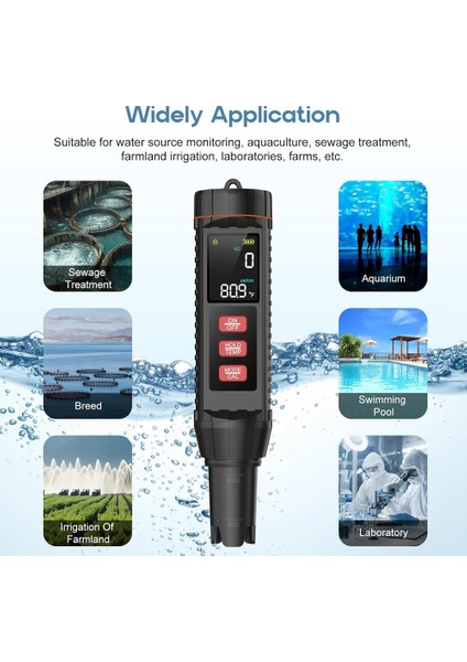 Akvaryum Için Havuz Tuz Test Cihazı, Ph Metre, Ph Metre, 7 Arada Tds Tuzluluk Test Cihazı Ec Orp S.g.temp ve Ph Test Cihazı Dijital (0.01 Hassasiyet) (Yurt Dışından) fırsatları