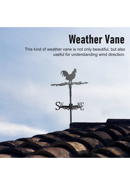 Cockerel Weather Vane - Açık Hava Çiftliği Bahçesi 1 Adet Için Dekoratif Rüzgar Yönü Göstergesi (Yurt Dışından) modelleri