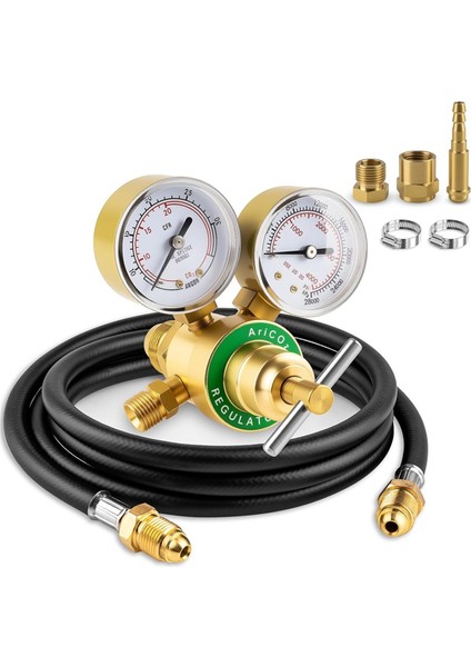 Argon Co2 Regülatörü, 6.6ft Argon Gaz Hortumu ile Mıg ve Tıg Kaynağı Için Kaynak Gazı Regülatörü Gözetleme (Yurt Dışından)