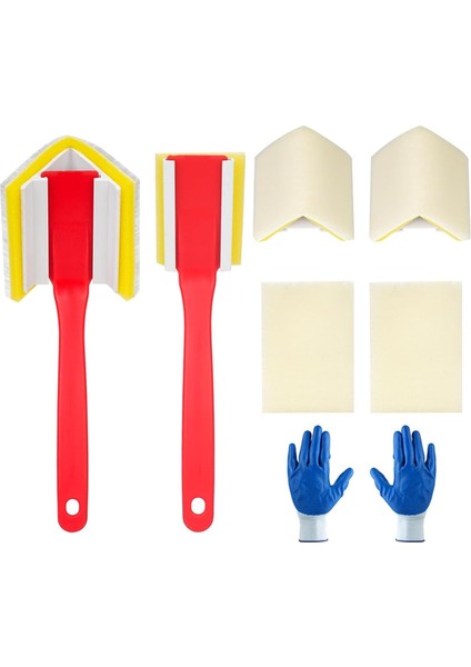 3&#39;ü 1 Köşe Boya Onarım Aracı 2pcs Köşe Boya Aracı 1 Adet Köşeler Için Çift Katmanlı Eldiven, Karanlık Köşe Onarım Aracı (Yurt Dışından)