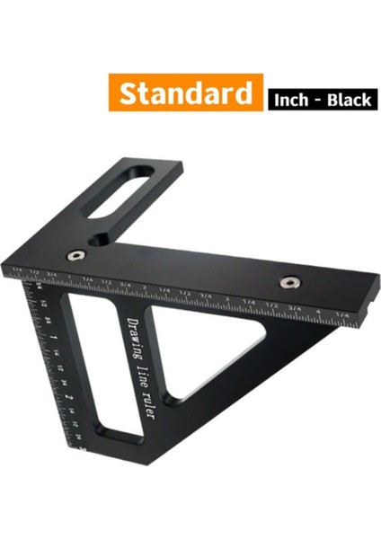 Carpenter Meydanı Alüminyum Çiftçilik Üçlü Cetvel Hassas Delik Scriber Ahşap Işleme Meydanı Prestor 45/90 Derece Black (Yurt Dışından) fırsatları