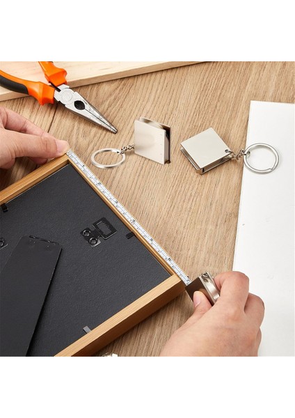 4 Parçalı Metal Anahtarlık Bant Ölçütü, Maksimum Boyut 51.97 Inç/4 Feet Küçük Geri Çekilebilir Bant Ölçeği Anahtarlık (Yurt Dışından) modelleri