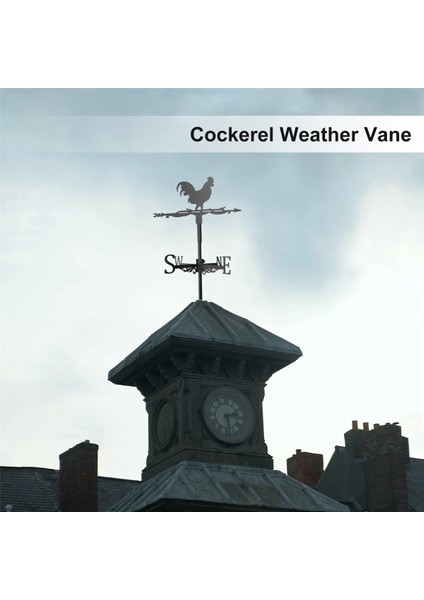 Cockerel Weather Vane - Açık Hava Çiftliği Bahçesi 1 Adet Için Dekoratif Rüzgar Yönü Göstergesi (Yurt Dışından) fırsatları