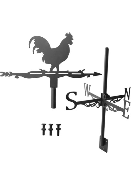 Cockerel Weather Vane - Açık Hava Çiftliği Bahçesi 1 Adet Için Dekoratif Rüzgar Yönü Göstergesi (Yurt Dışından) indirimleri