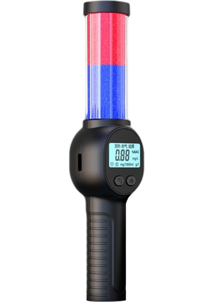 Yüksek Hassasiyetli Alkol Test Cihazı Sesi ve Işık Alarmı Trafiği Alkol Test Cihazı LCD Polis Breathalyzer (Yurt Dışından)
