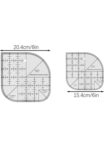 Kaymaz Kavisli Köşe Kesici Cetvel Dıy El Sanatları Patchworks Dikiş Şablonu Kapitone Aksesuarları Çok Fonksiyonlu Cetvel (Yurt Dışından) modelleri