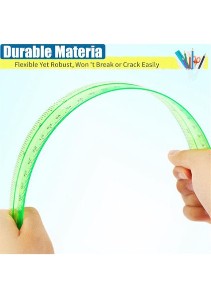 12 Inç Plastik Cetveller, 32 Adet Şeffaf Çeşitli Renk Metrik Dökme Yöneticiler Inç Santimetre Milimetre. (Yurt Dışından) fırsatları