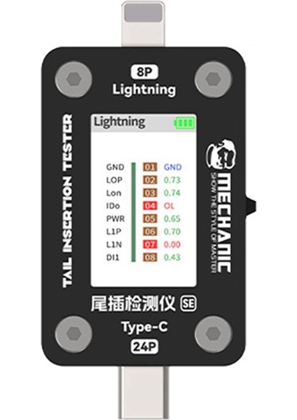 Mekanik T824 Se Cep Telefonu Kuyruk E Dedektörü Apple Arayüzü Için 8p / Type-C 24P Arayüz (Yurt Dışından)