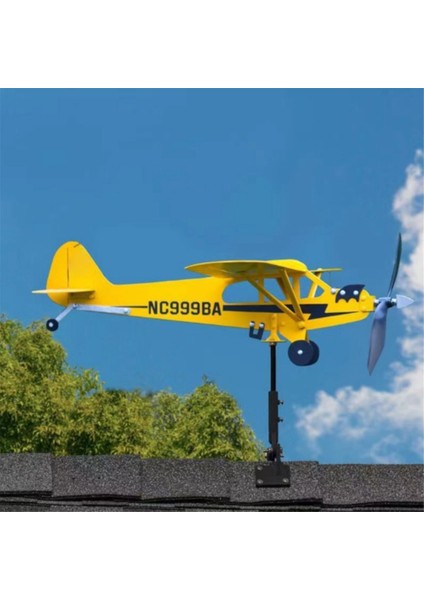 3D Rüzgar Dönen Metal Uçak Hava Dalısı Açık Çatı Rüzgar Yön Göstergesi Hava Dövme Bahçe Dekorasyonu, S (Yurt Dışından) modelleri