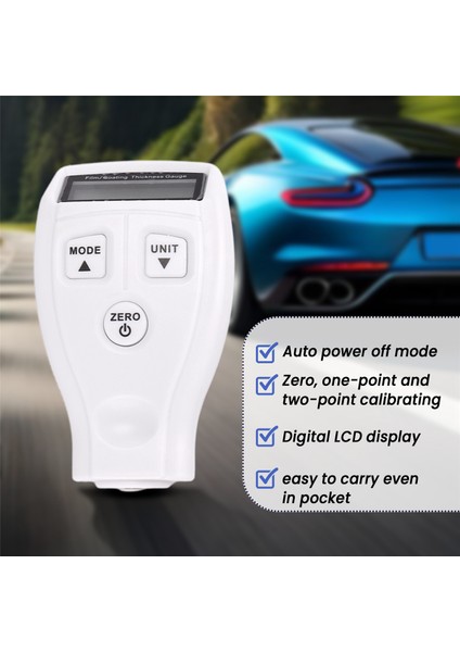 GM200 Ultrasonik Galvaniz Boyama Ceket Film Tedbir Test Cihazı Araç Kaplama Kalınlığı Ölçüsü Ölçümü Boya (Beyaz) (Yurt Dışından) indirimleri