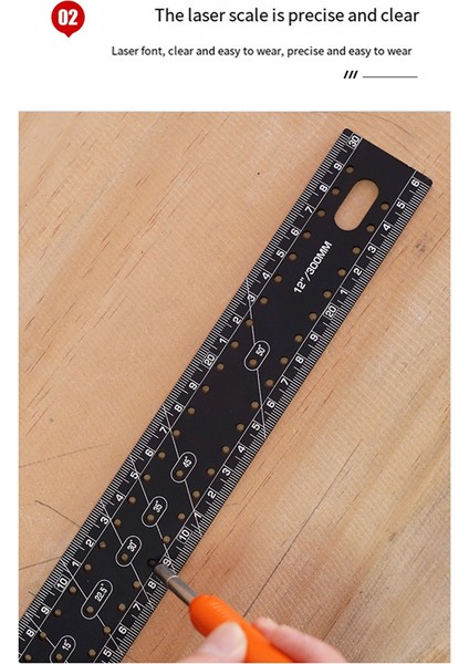 Yeni Yüksek Hasta Alüminyum Alaşımlı Çok Fonksiyonlu 90 Derece Ahşap Işleme Kare Kombinasyonu Kare Delik Cetvel 40CM (Yurt Dışından) modelleri