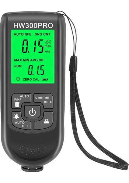 HW-300 Pro Koolum Kalıcılık Ölçer 0-2000UM Araba Boya Film Kalınlık Test Makinesi Otomotiv Boya Ölçer Siyah (Yurt Dışından) indirimleri