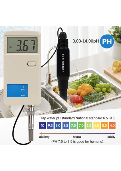 Su Kalitesi Test Cihazı Taşınabilir Asitlik Ölçer Laboratuvar, Içme Suyu, Akvaryumlar, Hidroponik Için Ph Değer Algılama (Yurt Dışından) indirimleri