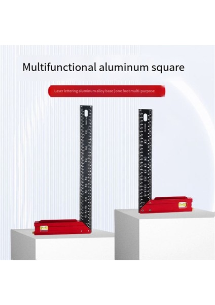 Yeni Yüksek Hasta Alüminyum Alaşım Çok Function 90 Derece Ahşap Işleme Kare Kombinasyonu Kare Delik Cetvel 30CM (Yurt Dışından) fırsatları