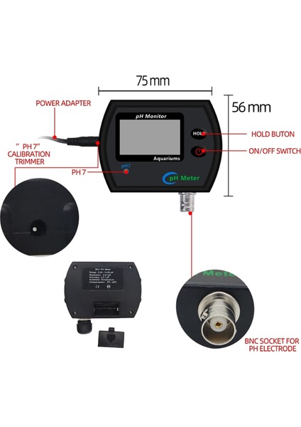 Ph Metre Su Kalitesi Monitörü Akvaryum Su Kalitesi Monitörü Için Online Online Ph Monitör Asidometre Ab Fişi (Yurt Dışından) modelleri