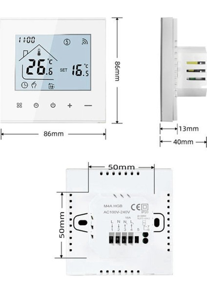 Tuka Sıcak Zemin Termostatı 16A Akıllı Wifi Sıcaklık Kontrolörü Su Isıtma Ev Için Uzaktan Kumanda Termostat (Yurt Dışından) indirimleri