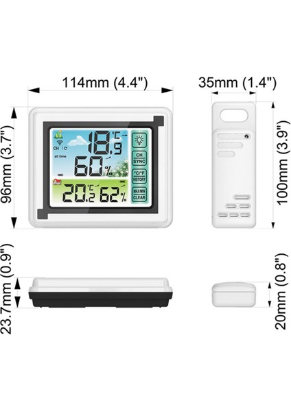 Hava Istasyonu Çalar Saat Termometre Higometre Dokunmatik Ekran Kablosuz Dış Sensör Güneş Drise Gün Batımı Higothermograf (Yurt Dışından) modelleri