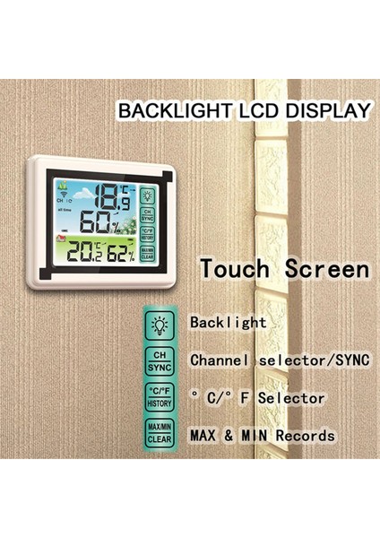 Hava Istasyonu Çalar Saat Termometre Higometre Dokunmatik Ekran Kablosuz Dış Sensör Güneş Drise Gün Batımı Higothermograf (Yurt Dışından) fırsatları