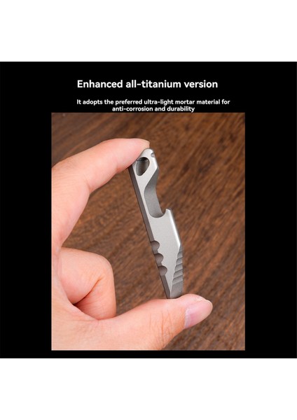 Çok Fonksiyonlu Küçük Titanyum Alaşımlı Crowbar Açık Şişe Açıcı, Kavanoz Taşınabilir Kolye Açılabilir (Yurt Dışından) modelleri