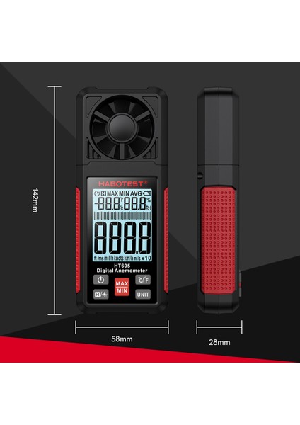 Habotest HT605 Dijital Anemometre Rüzgar Hız Metre Taşınabilir Windmetre LCD Arka Işığı Ekran Sıcaklık Nem Ölçer (Yurt Dışından) fırsatları