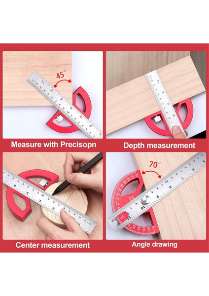 Prafractor Ange Bıter, Ahşap Çalışması Için Alumınum Angradı Cuver-Protraktor, 0-180 Derece Açı Ölçüm Aracı (Yurt Dışından) modelleri