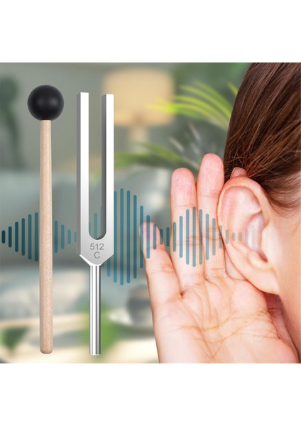 2pcs 512Hz Tuning Forks Seti, Alüminyum Alaşım Tutma Çiçekleri Çekiçli Çatallar, Ses Iyileştirme Terapisi ve Yoga&#39;yı Iyileştirmek Için (Yurt Dışından) fırsatları