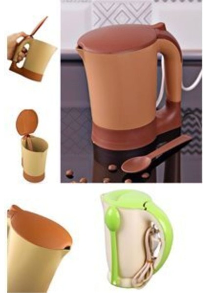 Turuncu Mini Su Isıtıcı ve Kahve Makinesi - Pratik ve Şık Tasarım