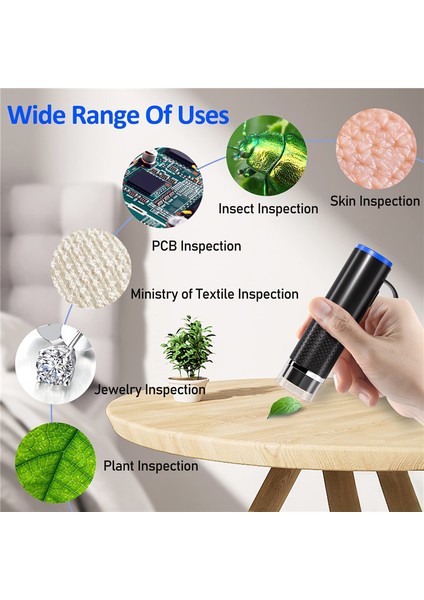 Kablosuz Dijital Mikroskop, 50X-1000X Büyütme Wifi Kamera El Cep Mikroskop Kamerası Ios Android Telefon (Yurt Dışından) modelleri