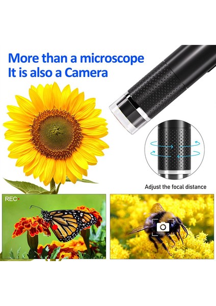 Kablosuz Dijital Mikroskop, 50X-1000X Büyütme Wifi Kamera El Cep Mikroskop Kamerası Ios Android Telefon (Yurt Dışından) fırsatları