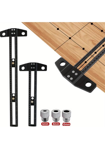 2 Delek Konumlandırma Puanlama Skoru Cetvel Alüminyum Alaşım Scriber Işaretleme Göstergesi 6/8/10MM Matkap Kolları 50CM (Yurt Dışından) modelleri