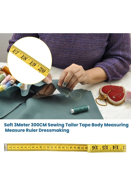 Yumuşak 3 Metre 300 cm Dikiş Terzi Bandı Gövde Ölçüm Ölçümü Cetvel Dressmening (Yurt Dışından) indirimleri