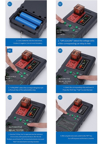 12V 24V Pil Test Cihazı Röle Analizör Alternatör Damalı Araç Kranma Şarj Sistemi Motosiklet Için Teşhis Aracı (Yurt Dışından) modelleri