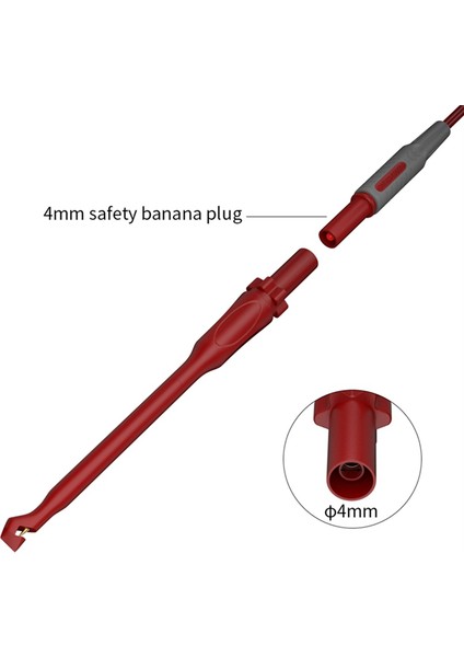 2pcs Multimetre Testi Stick Güvenliği 4mm Jack Poncture Test Kanca Aracı ile Tahribat Olmayan Tel Pikiş Probları J.30036 A (Yurt Dışından) indirimleri