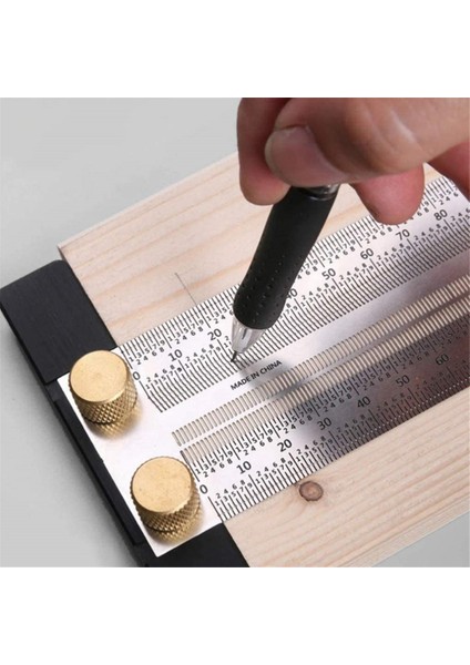 Yüksek -Prespecision Right -Engry Cetvel T -Tipi Ahşap Çizgisi Etiketleme Hattı Ölçüm Aracı Konumlandırma Cetveli, 400MM (Yurt Dışından) fiyatları